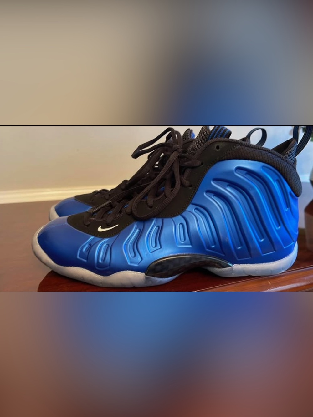 Nike Kids Blue and Black Foam Shell Sneakers